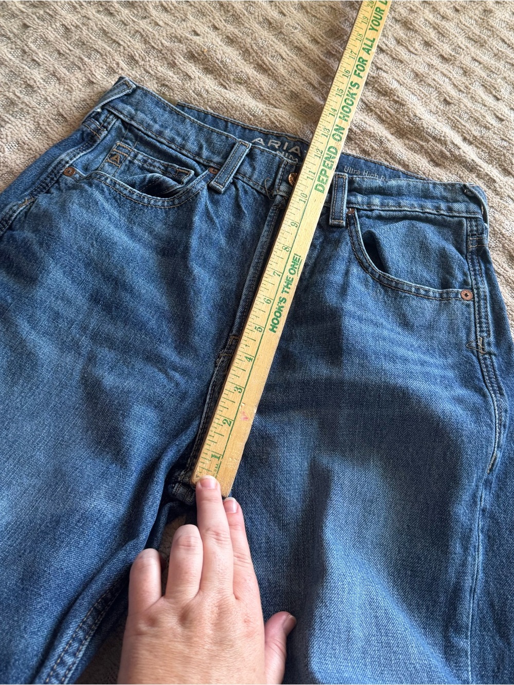 Ariat tomboy wide leg ultra high rise button fly jeans - Picture 6 of 13